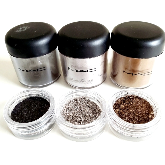 MAC Pigments Samples Set Dark Soul Silver Museum - Picture 2 of 3